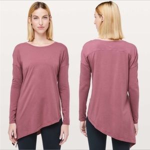 Lululemon Pink To The Point Long Sleeve T-Shirt Lightweight  Top Stretch Tee 12